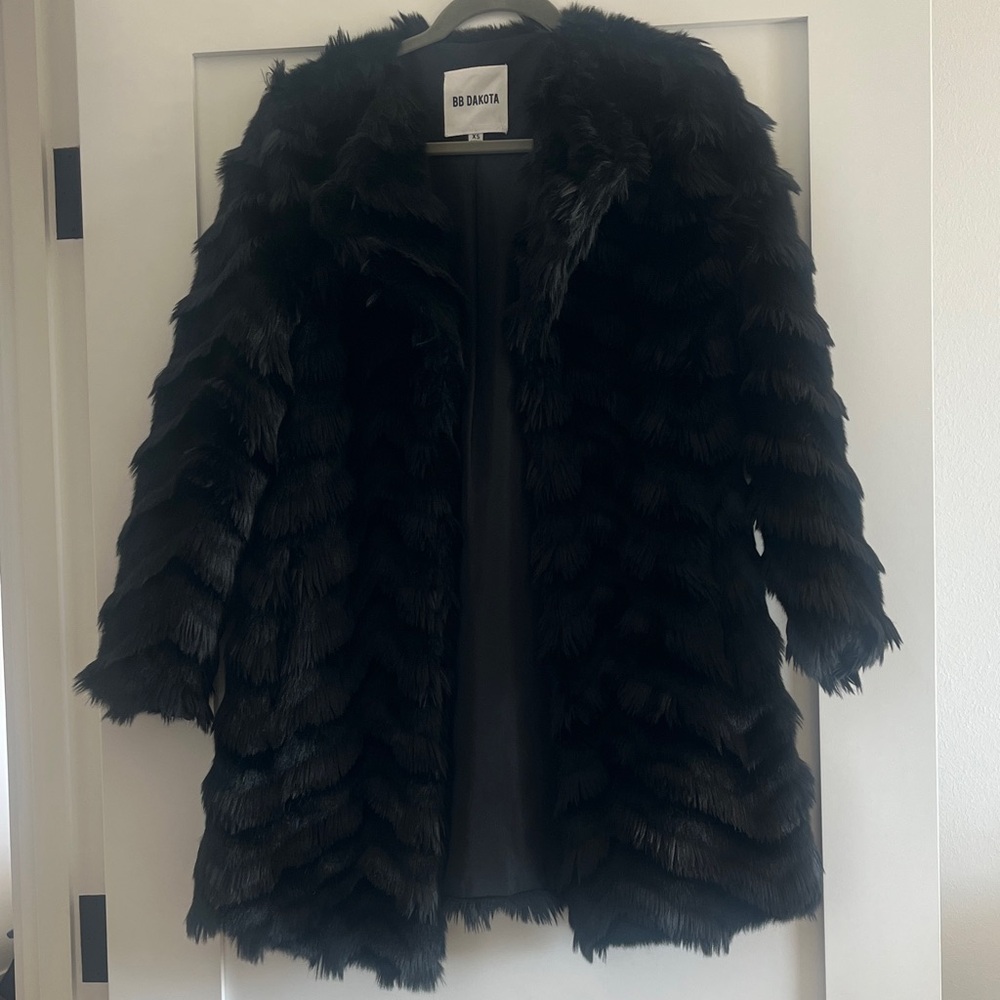 BB Dakota Women's Black Teddy Jacket